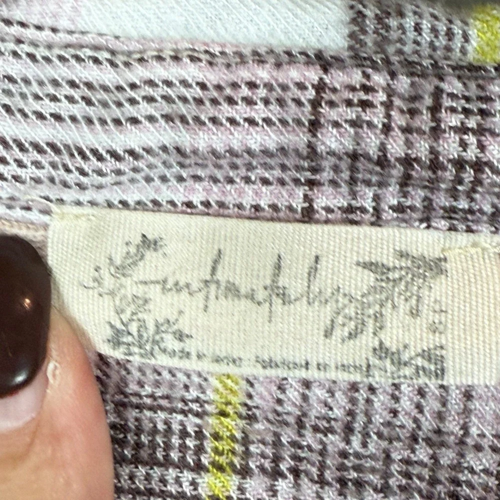 Free People Intimately Fallin For Flannel Sleep Shirt Women's S Multi Plaid Cozy
